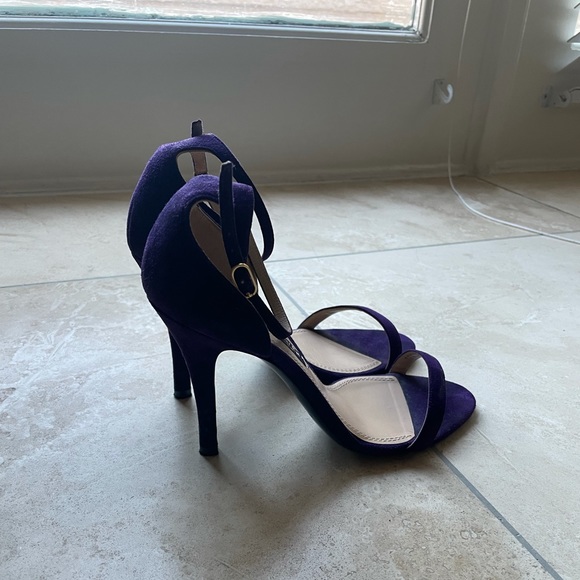 Ralph Lauren Collection Ankle Strap Heel Sandals Purple Size 35.5/5.5 - Picture 2 of 6